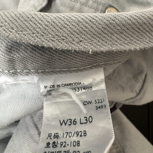 Levi's SilverTab Strauss Straight Jeans Mens Size 36x30 Gray Y2K - Picture 7 of 8